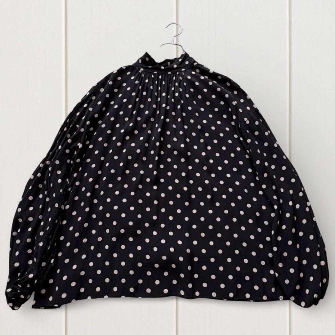 23SS／ジャーナルスタンダードレサージュ☆ボウタイ付きドット長袖とろみブラウス