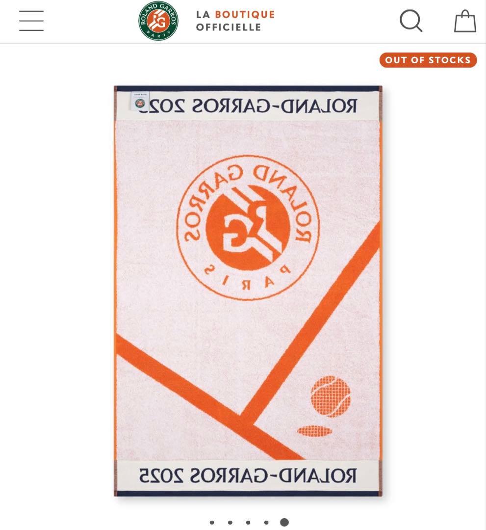 【新品未開封】全仏オープンテニス 2025 公式ユニセックス プレーヤーズタオル