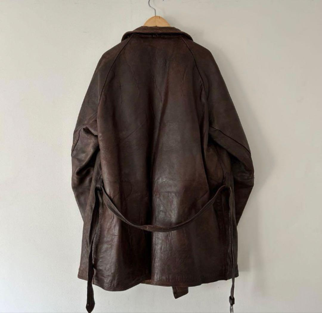 30s40s french militaryアビエーターコート　モールスキン