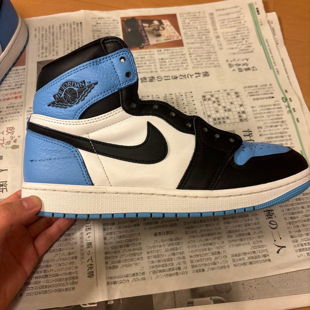 ナイキエアジョーダン1 OG \"University Blue/UNC Toe\"