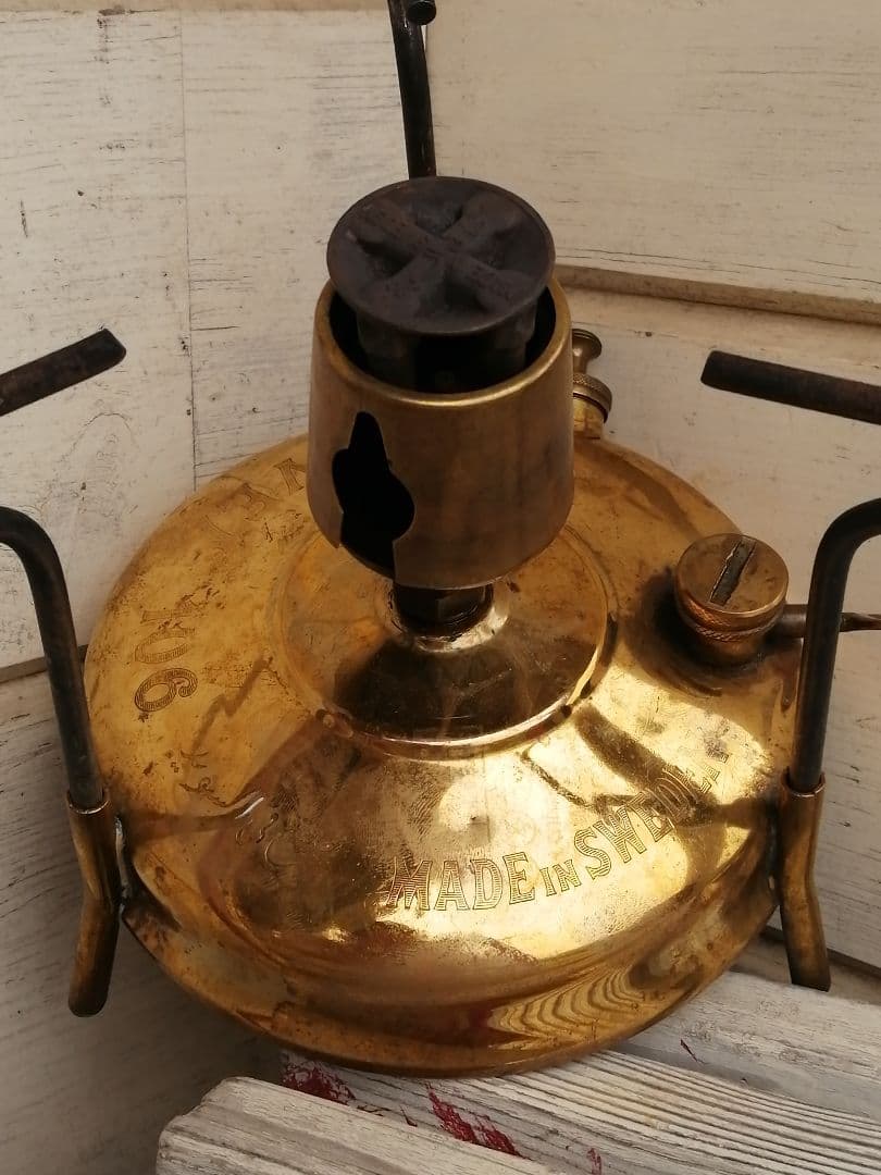 真鍮製のSVEA106　シングルバーナー　 フレームリング欠品