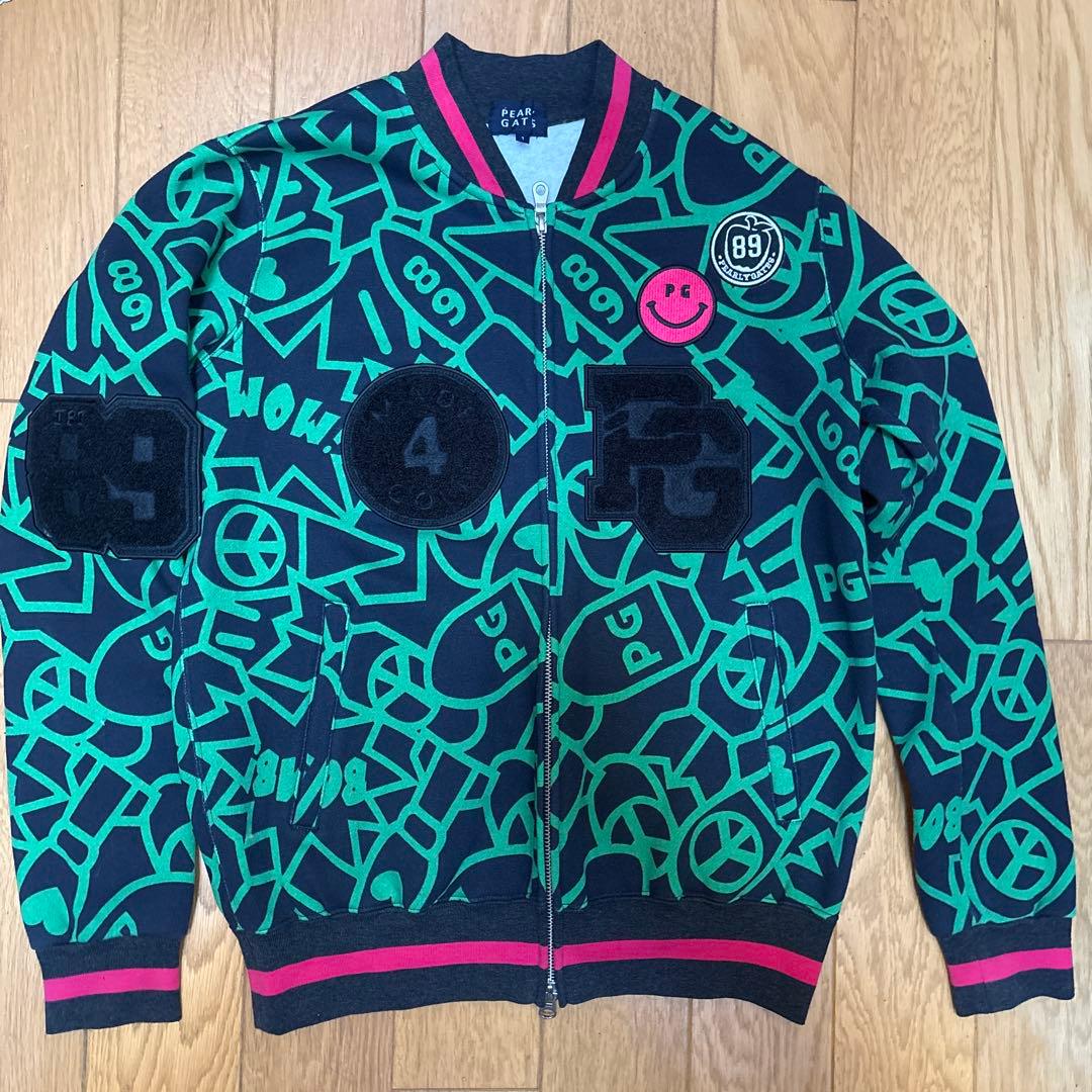 パーリーゲイツ 裏起毛 スウェット ジップジャケット ネイビー系 サイズ：1