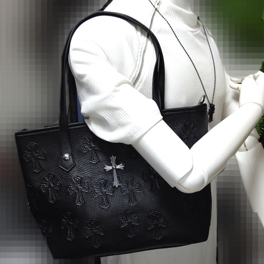 圧巻 19セメタリークロス & 1ポイントクロス レザー トートバッグ