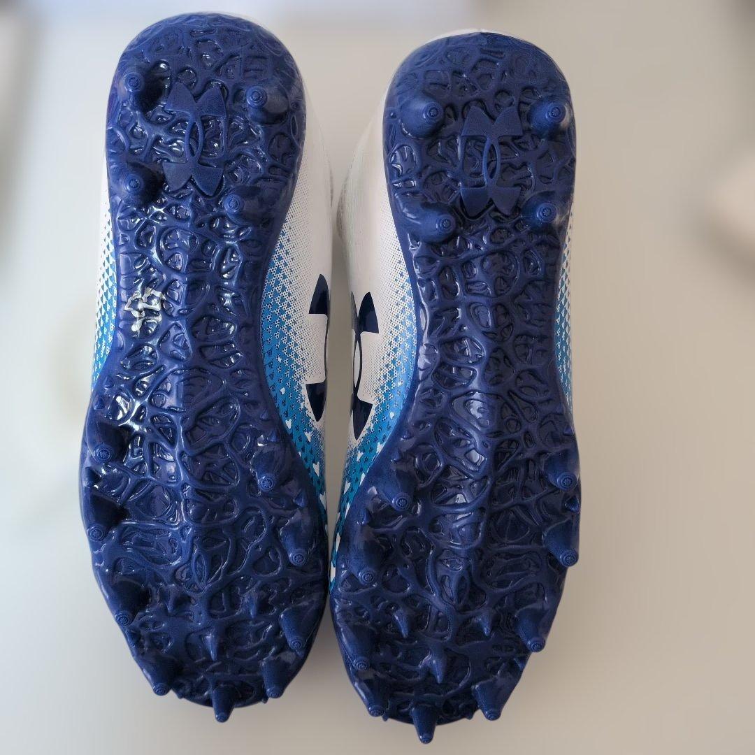 Under Armour サッカーシューズ 4Y ホワイト/ブルー