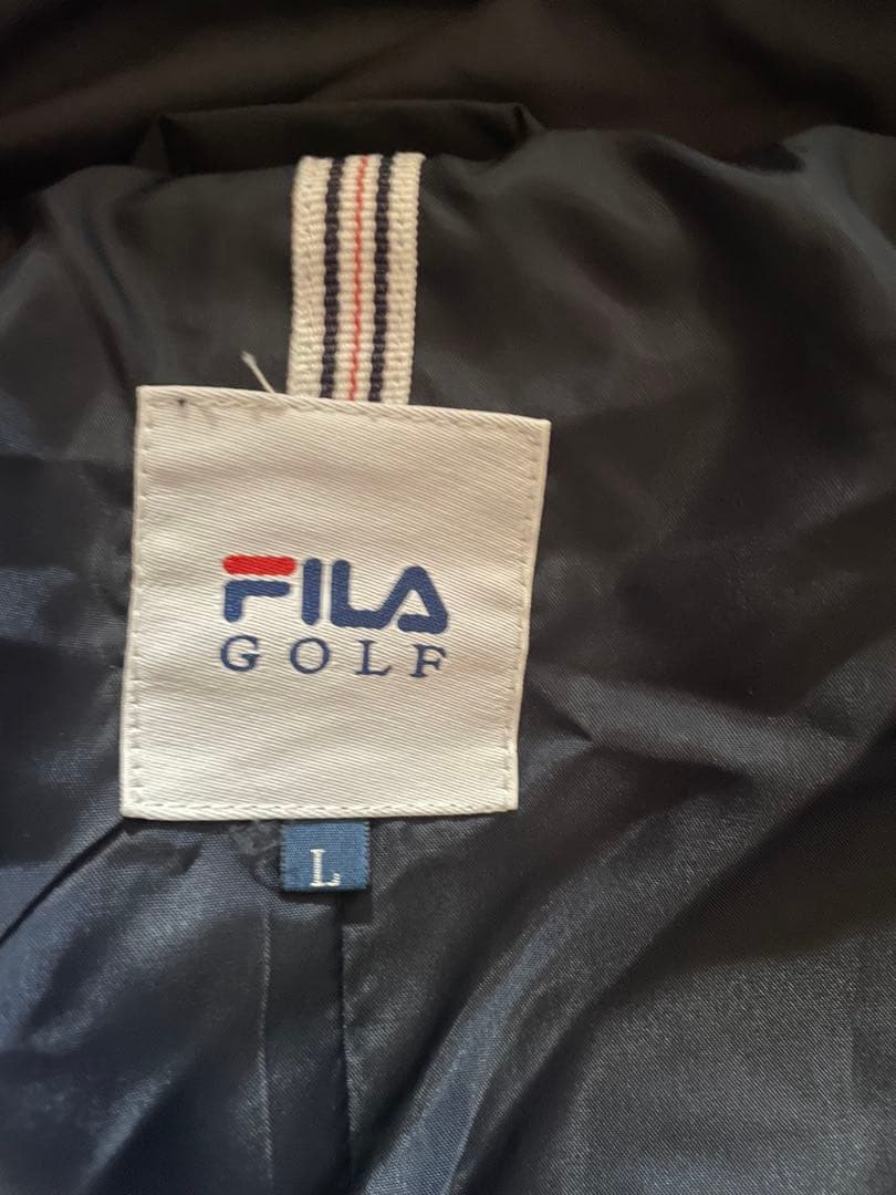 FILA GOLF ネイビー　フィラゴルフ　フード付きジャケット L ブラック