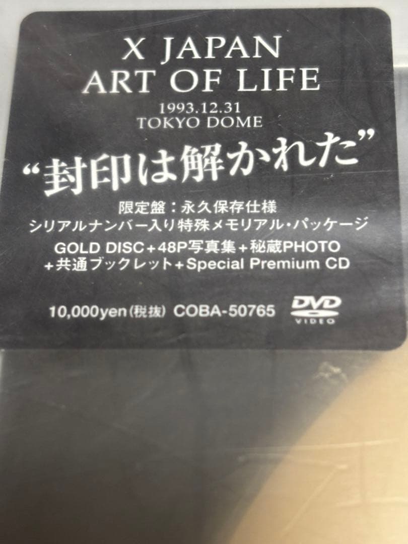 X JAPAN 1993.12.31 TOKYO DOME」初回限定盤DVD
