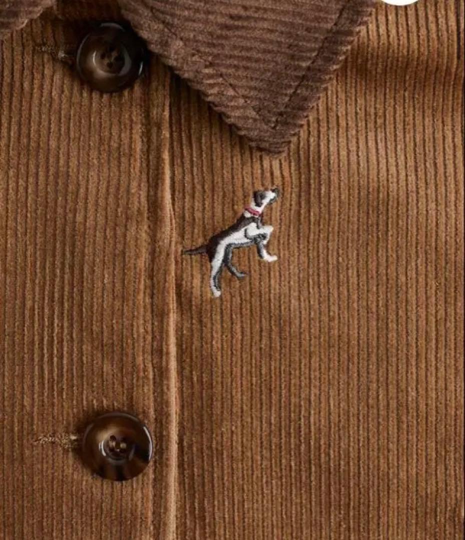 【新品未使用】 コットンコーデュロイジャケット ジャケット 犬柄