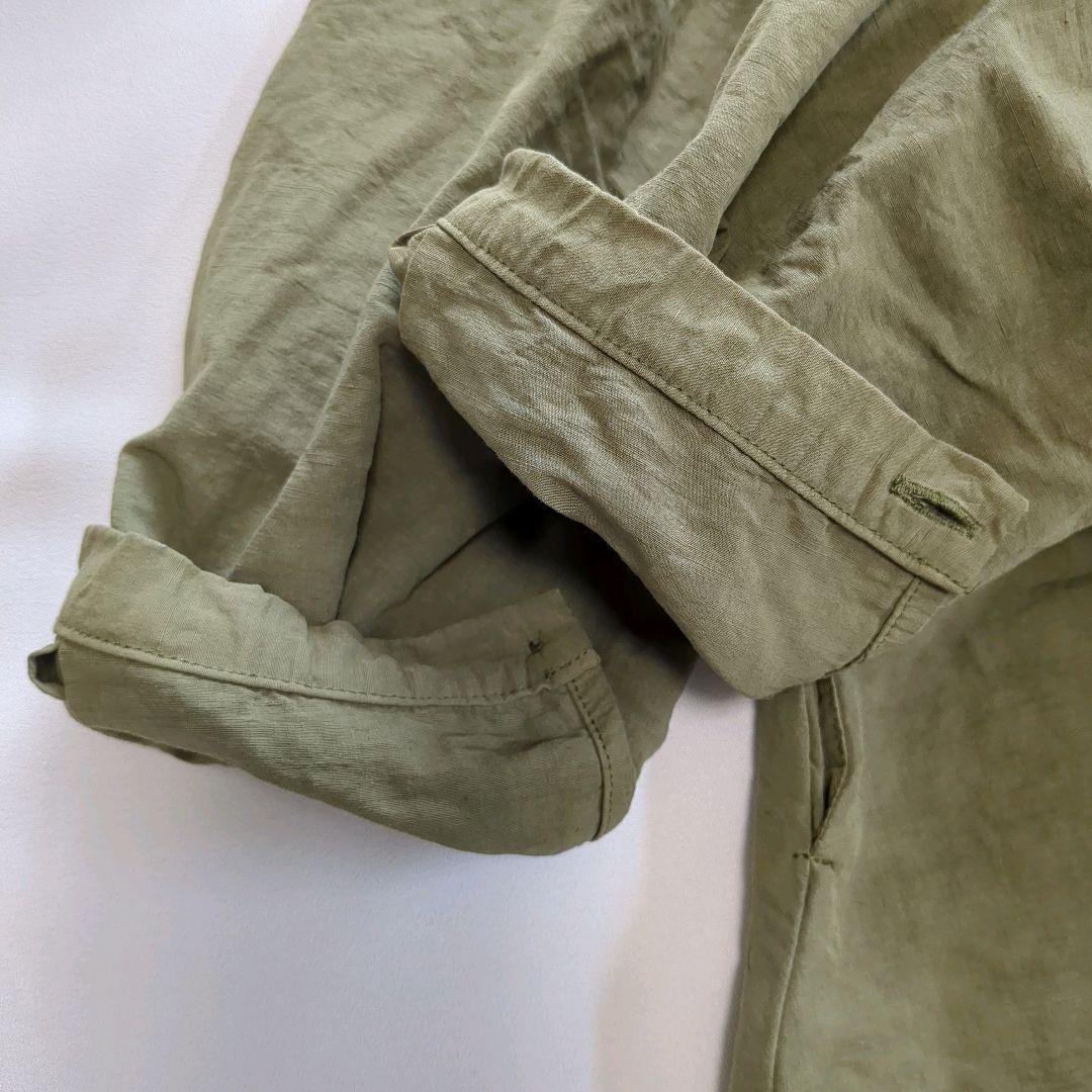 nest Robe│コットンリネン ロングワンピース ゆったり カーキ 洗える