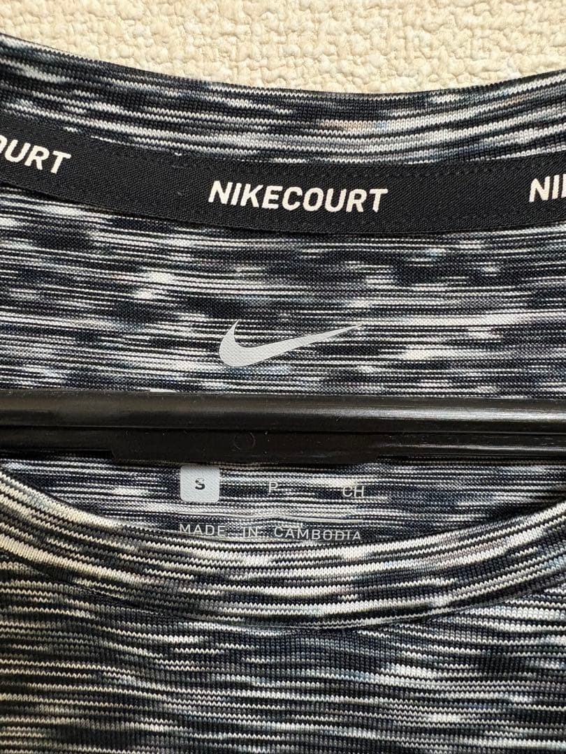 NikeCourt Tシャツ S ブラック/ホワイト