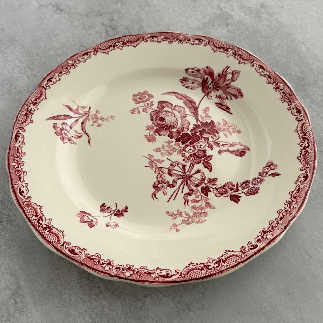 ③美品　フランスアンティーク　サルグミンヌ　Fontanges ディナープレート