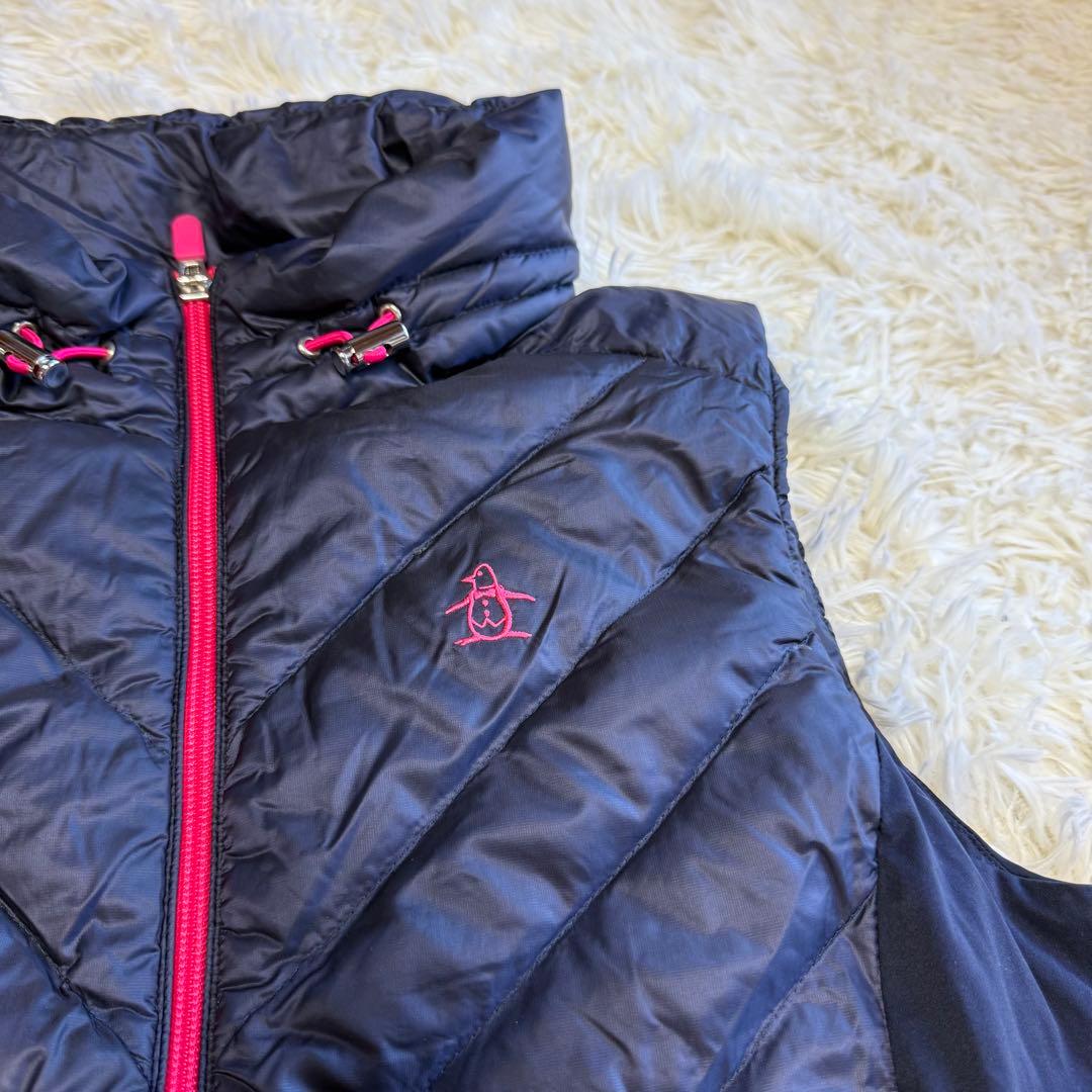 【マンシングウェア】美品 ダウンベスト ネイビー Lサイズ レディース