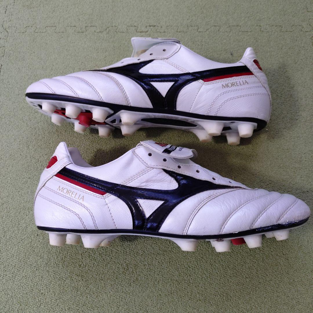 希少ミズノモレリア　白　折り返しタンモデル28cm　カンガルー革