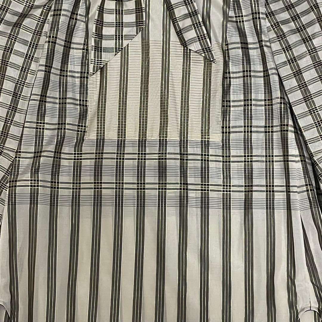 マメクロゴウチChequered Shirt With Ribbon Tie