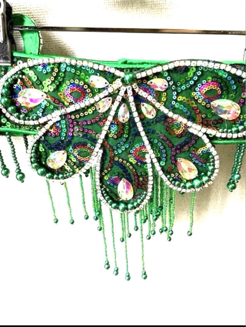 【限定お値下げ】ベリーダンス衣装ブラベルト グリーン M