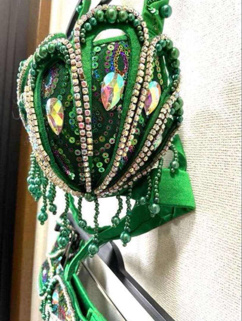 【限定お値下げ】ベリーダンス衣装ブラベルト グリーン M