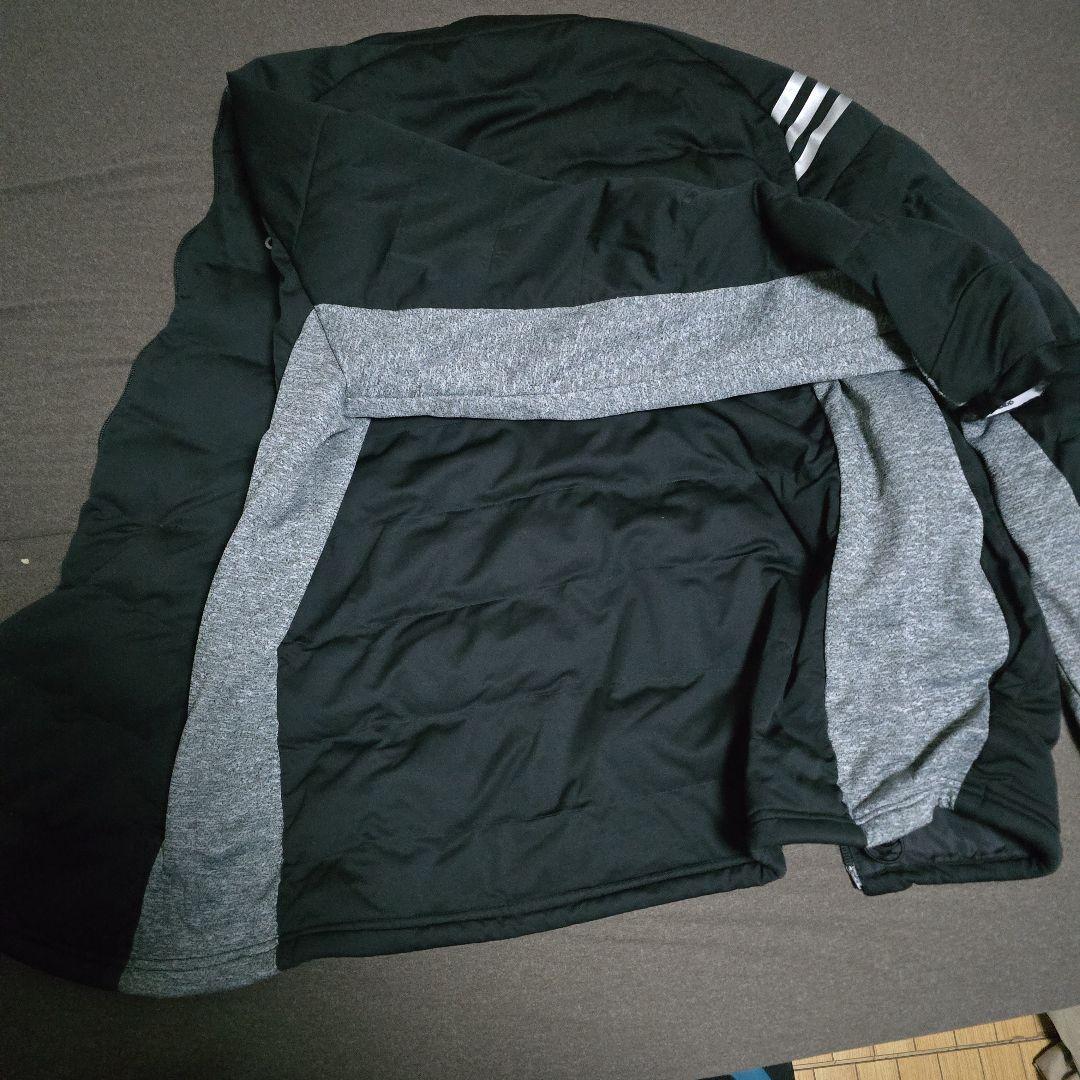 adidas ゴルフダウンジャケット 黒 グレー