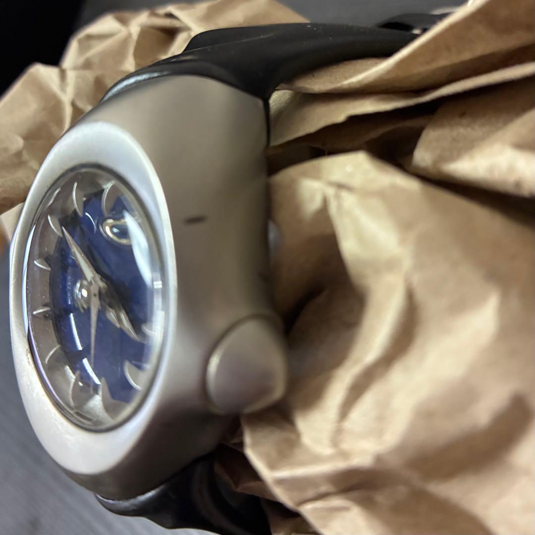 Oakley クラッシュ　ラバーベルト 時計 青