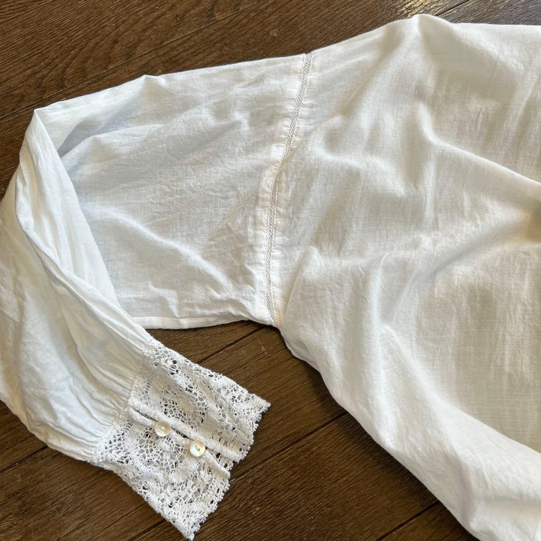 メゾンドソイル　カディコットンレースワンピ　白　サイズ2