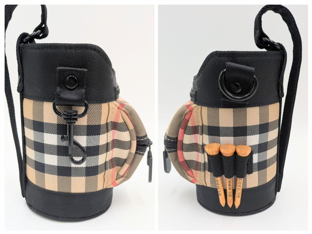 未使用品☆BURBERRY GOLF　ノバチェック　ゴルフボールケース　ティー付