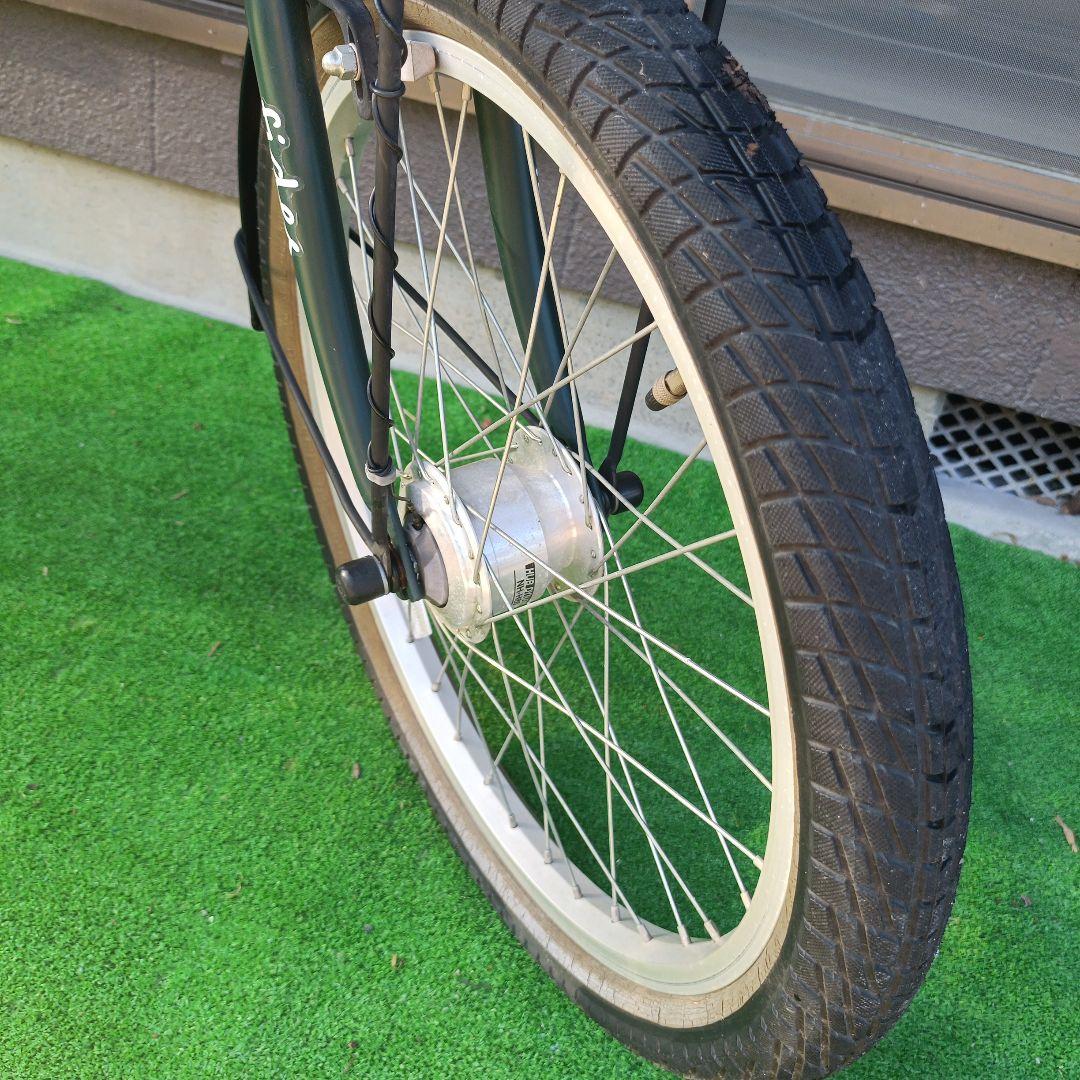 【引取中】子供乗せ自転車 （fides20インチ濃い緑）　非電動