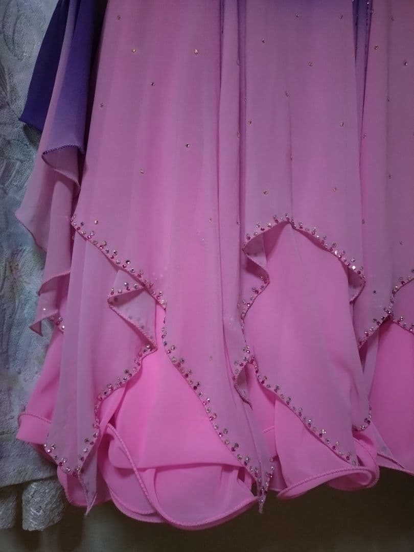 社交ダンスドレス 紫とピンク