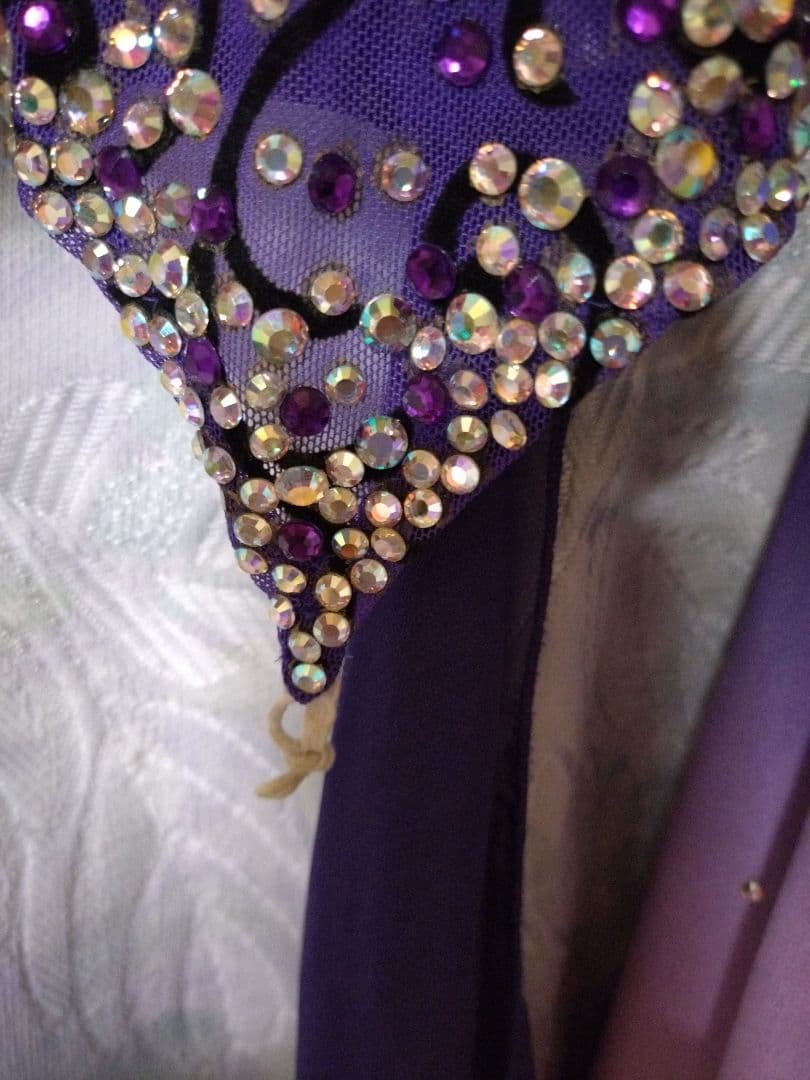 社交ダンスドレス 紫とピンク