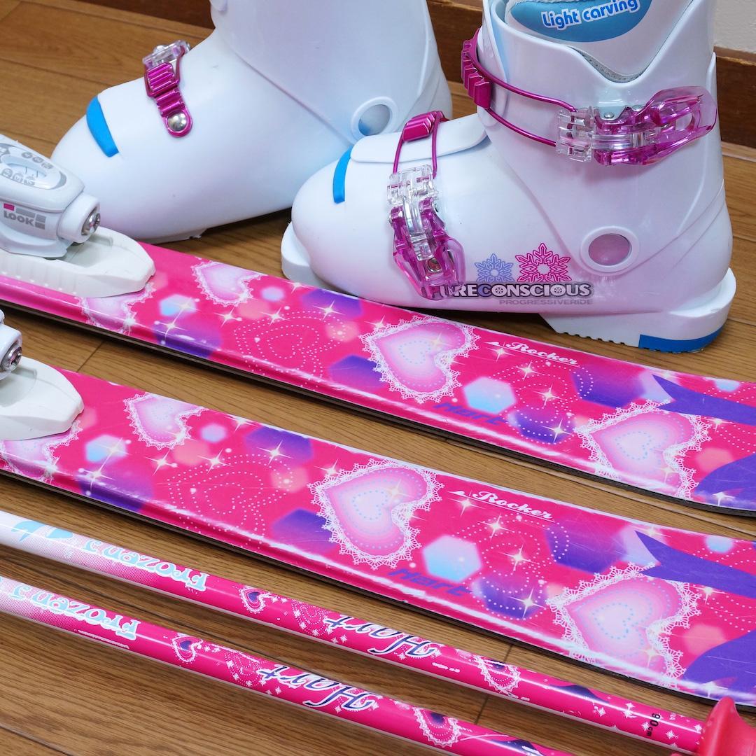 メンテ済 116cm 靴20cm HART スキーセット (120