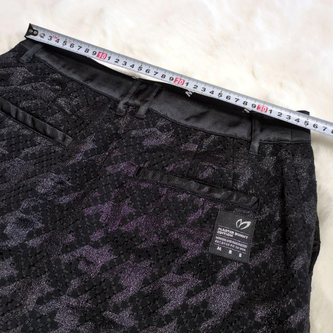 MASTER BUNNY マスターバニー ゴルフスカート ラメ 千鳥柄 黒 1