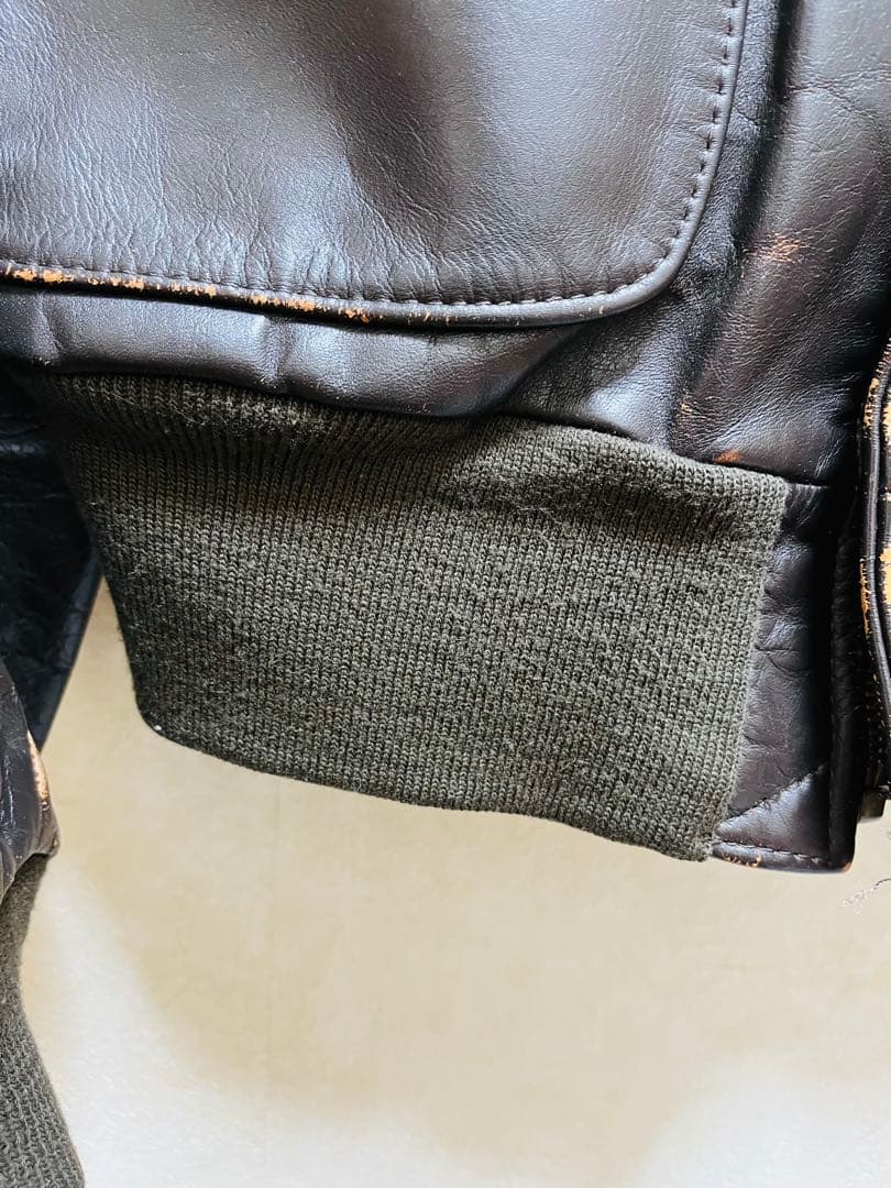 80s AVIREXA-2 レザージャケット USA製 Lサイズ茶