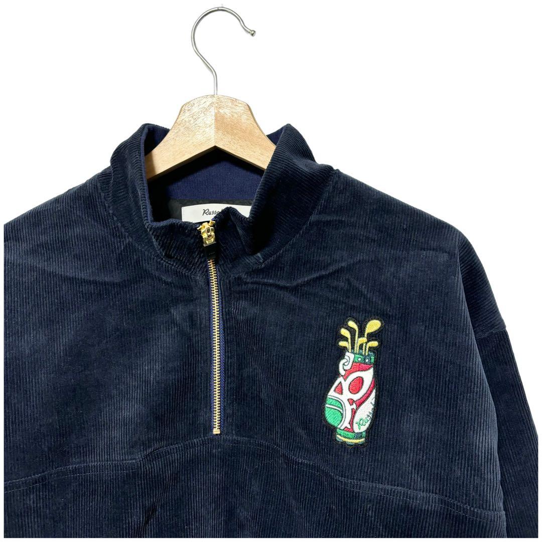 ラッセルノ ゴルフ キャディーバッグ コーデュロイ アノラック ネイビー M 4