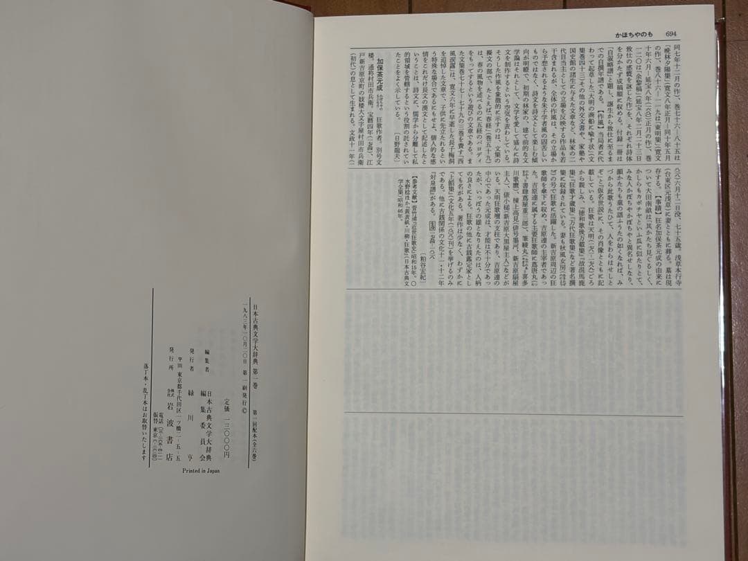 日本古典文学大辞典　岩波書店　全6巻