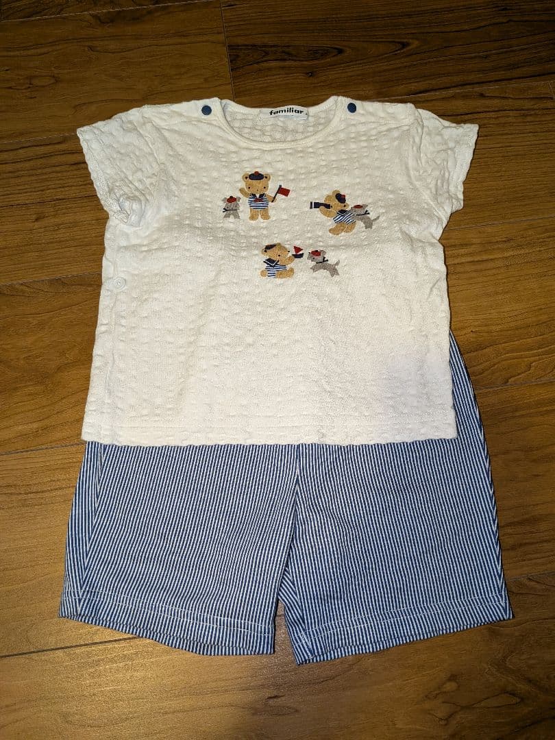 【ホイップ】　80cm　ファミリア　パジャマ　ロンパース5点セット