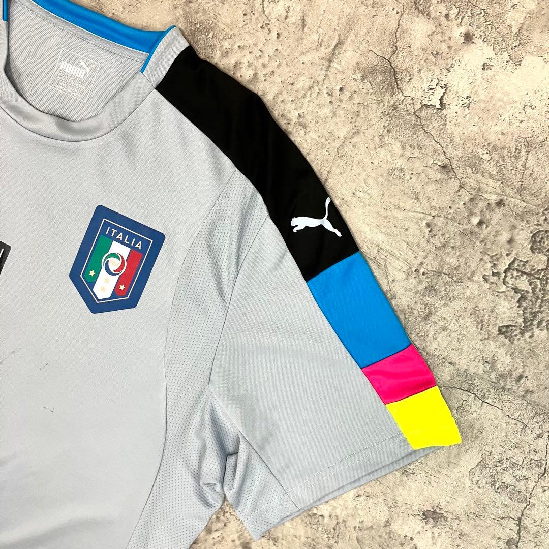 PUMA サッカーイタリア代表 ブッフォン #1 GKシャツ 古着 水色 XL