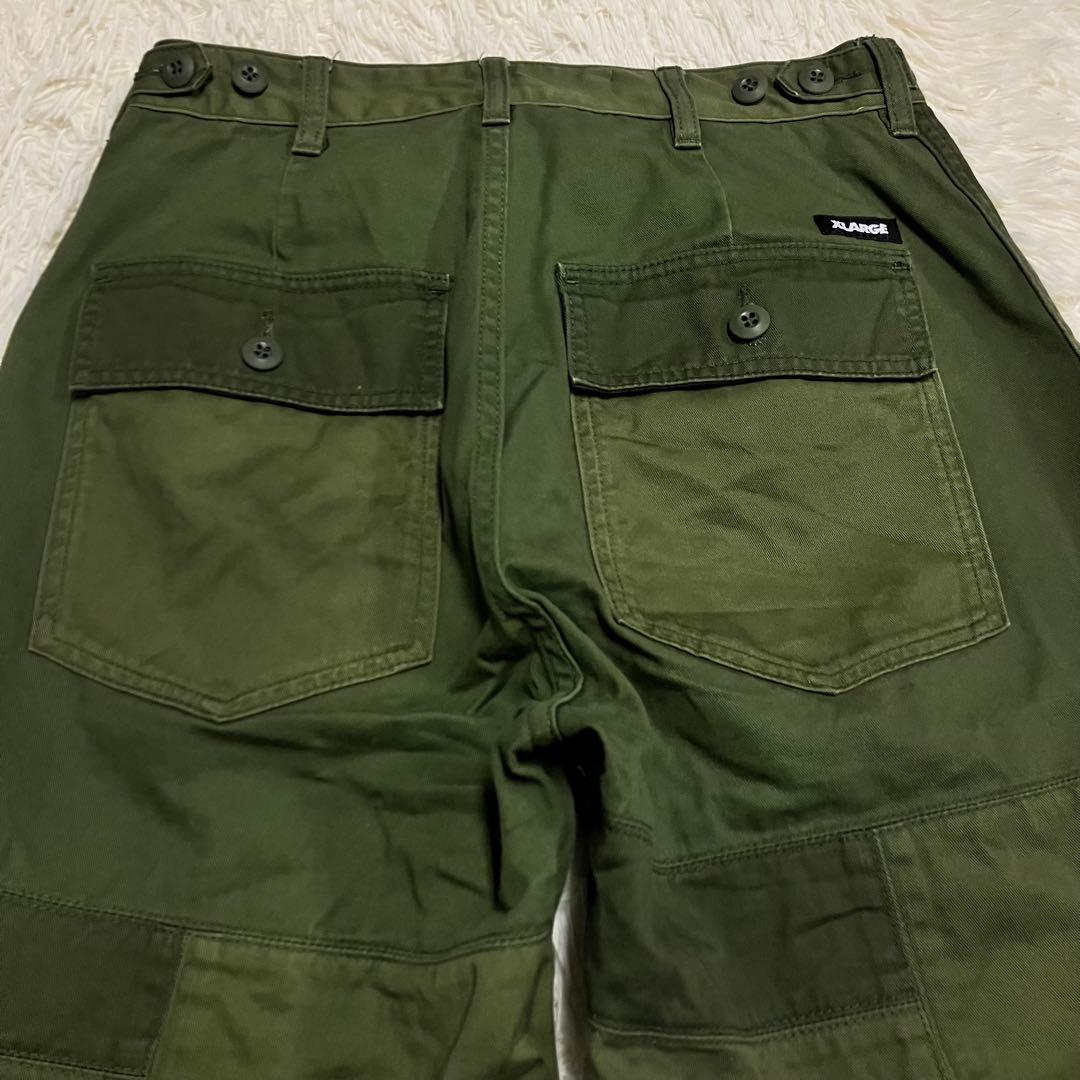 《美品30人気早い者勝ち》エクストララージパッチワークベイカーパンツストリート