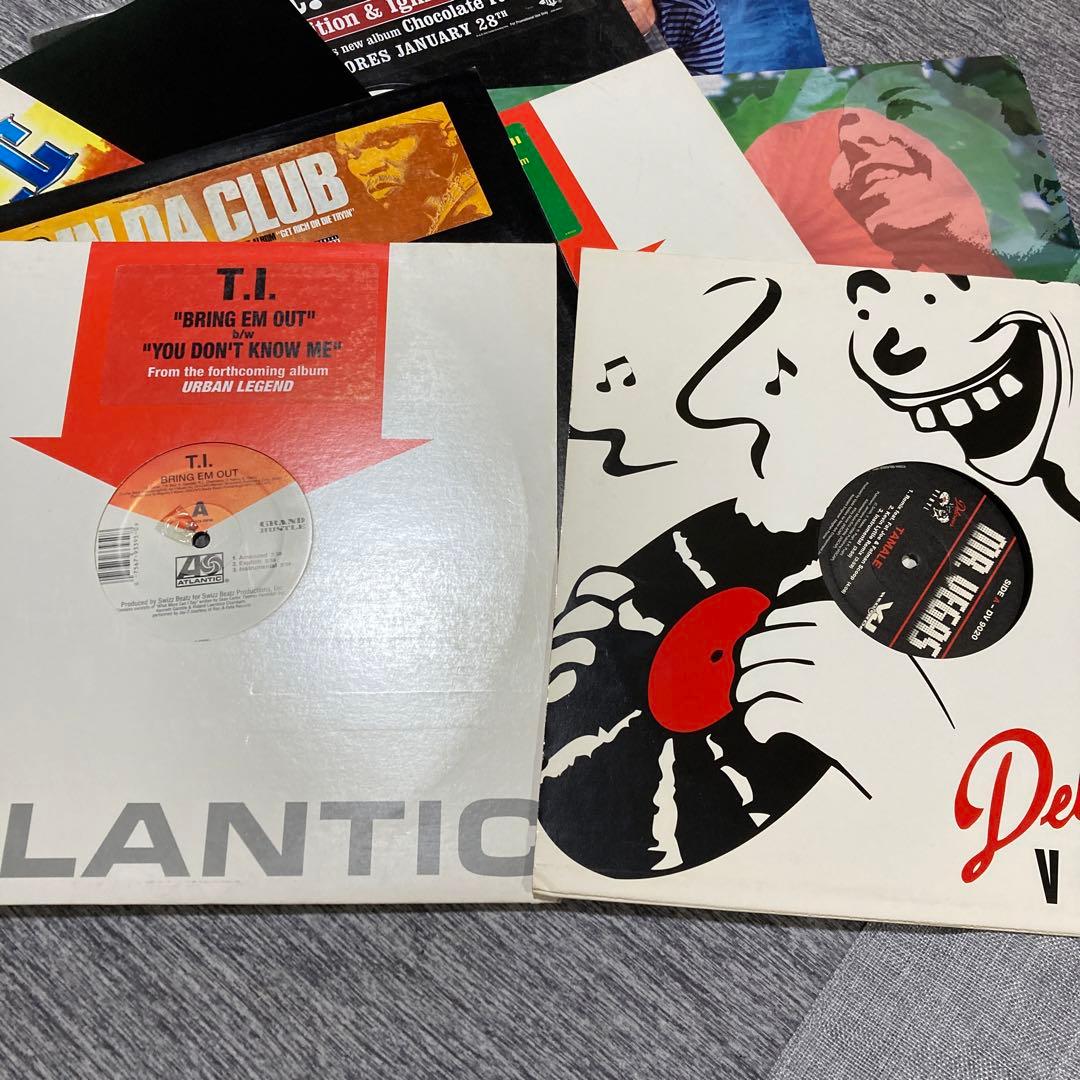 洋楽レコード12枚セット　ピンバッジ　ステッカーセット