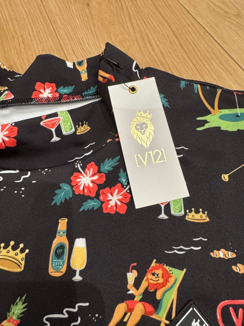 V.twelve トロピカル柄 ゴルフシャツ