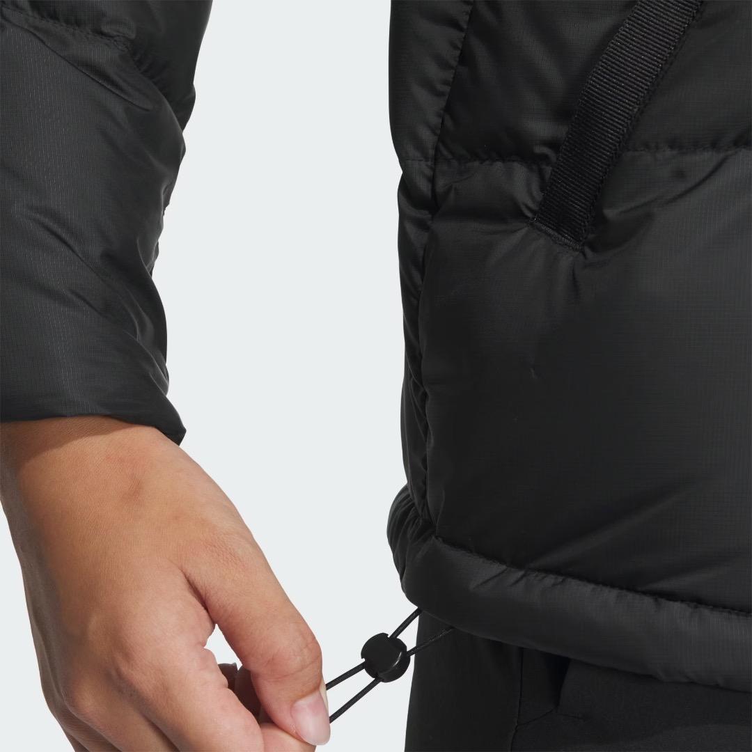 【2XL】秋冬 定価25,300円 アディダスゴルフ 防寒 ダウンジャケット黒