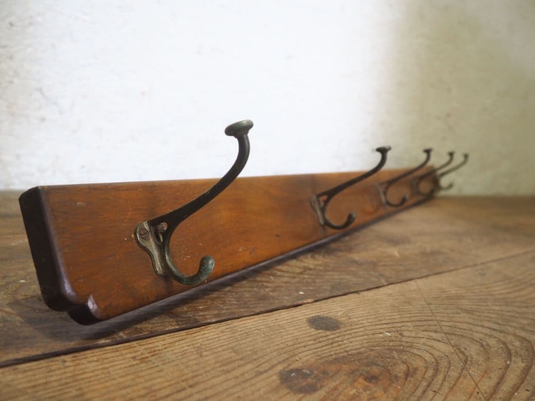 1176 ②アンティーク　ウォールフック　壁掛け　帽子掛け　金具　古家具　レトロ