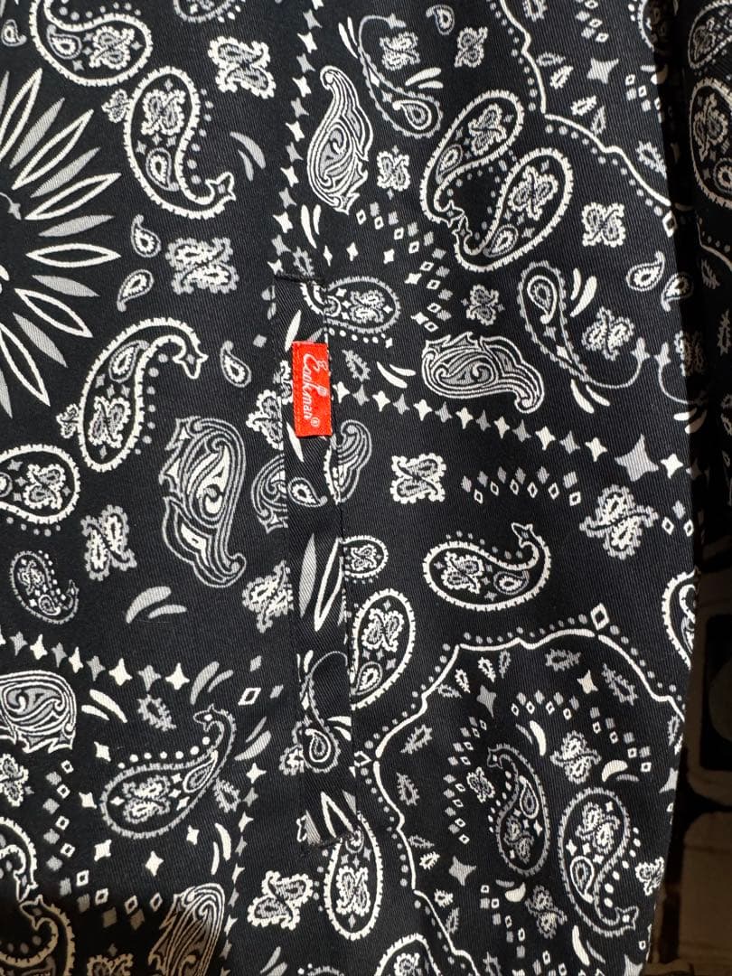 COOKMANバンダナ柄ジャケット Lサイズ 黒白