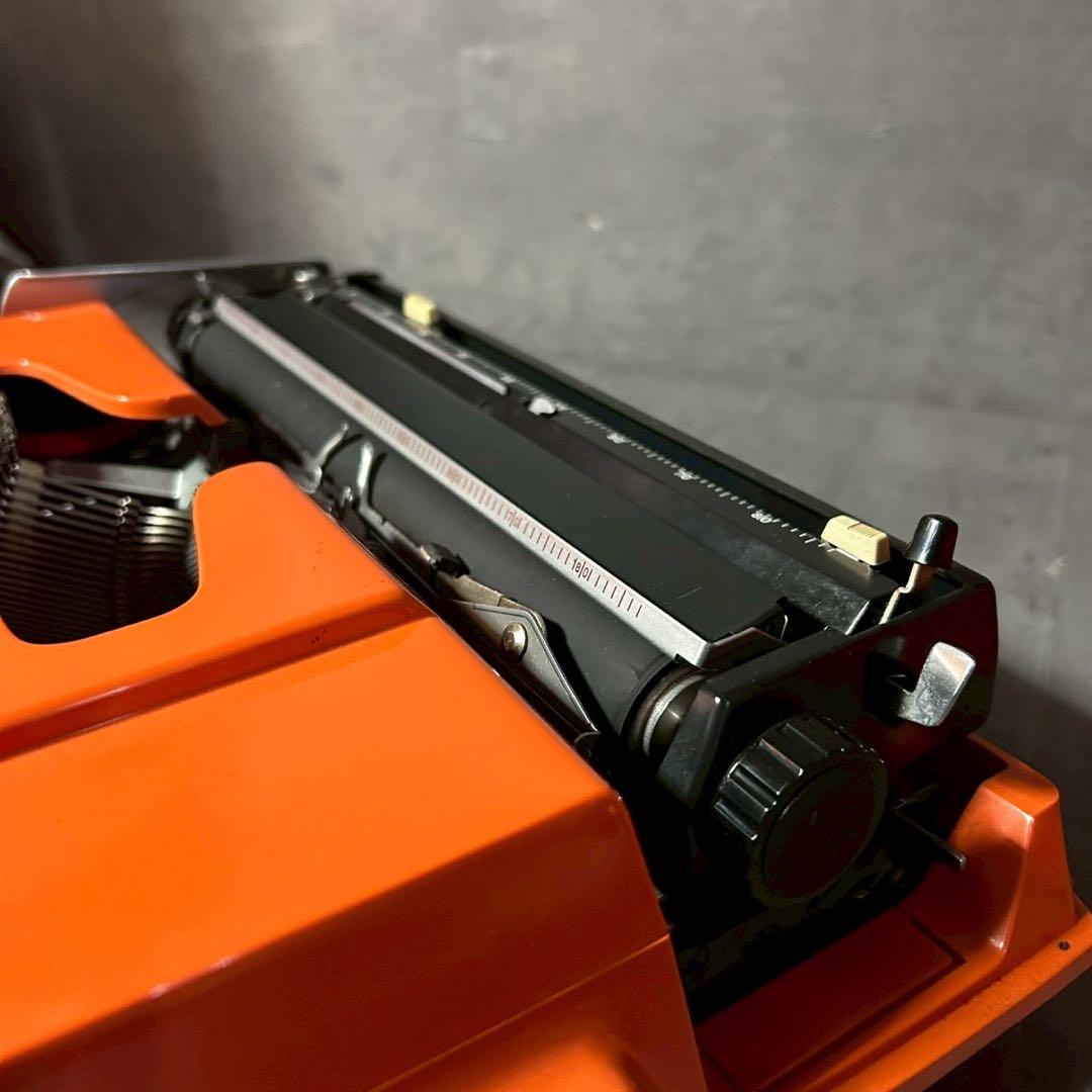 BROTHER タイプライター オレンジ レトロ アンティーク ブラザー 昭和