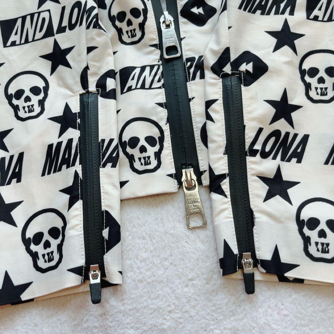 美品　マークアンドロナ　セットアップ　ジャケット　スカート　パーカー　白　総柄