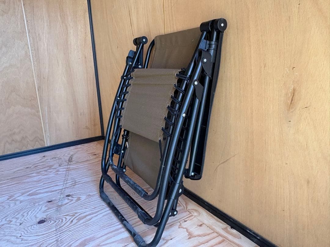 リクライニングチェア ブラウン 折りたたみ