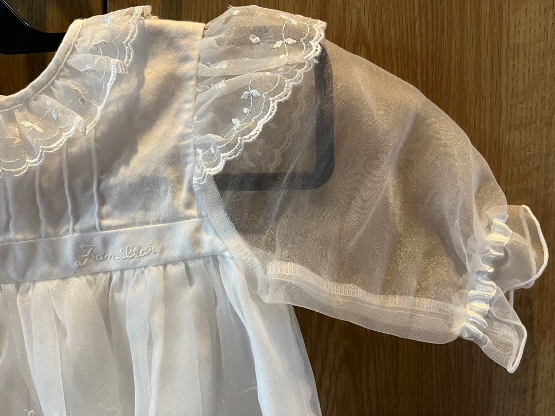 【くまちゃん】ファミリア セレモニー用ベビードレス 帽子セット