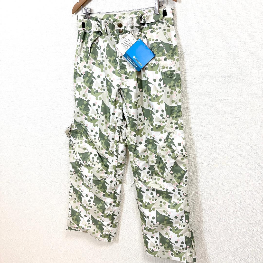 ★タグ付★ Columbia TITANIUM パンツ L 緑×白 総柄 水玉