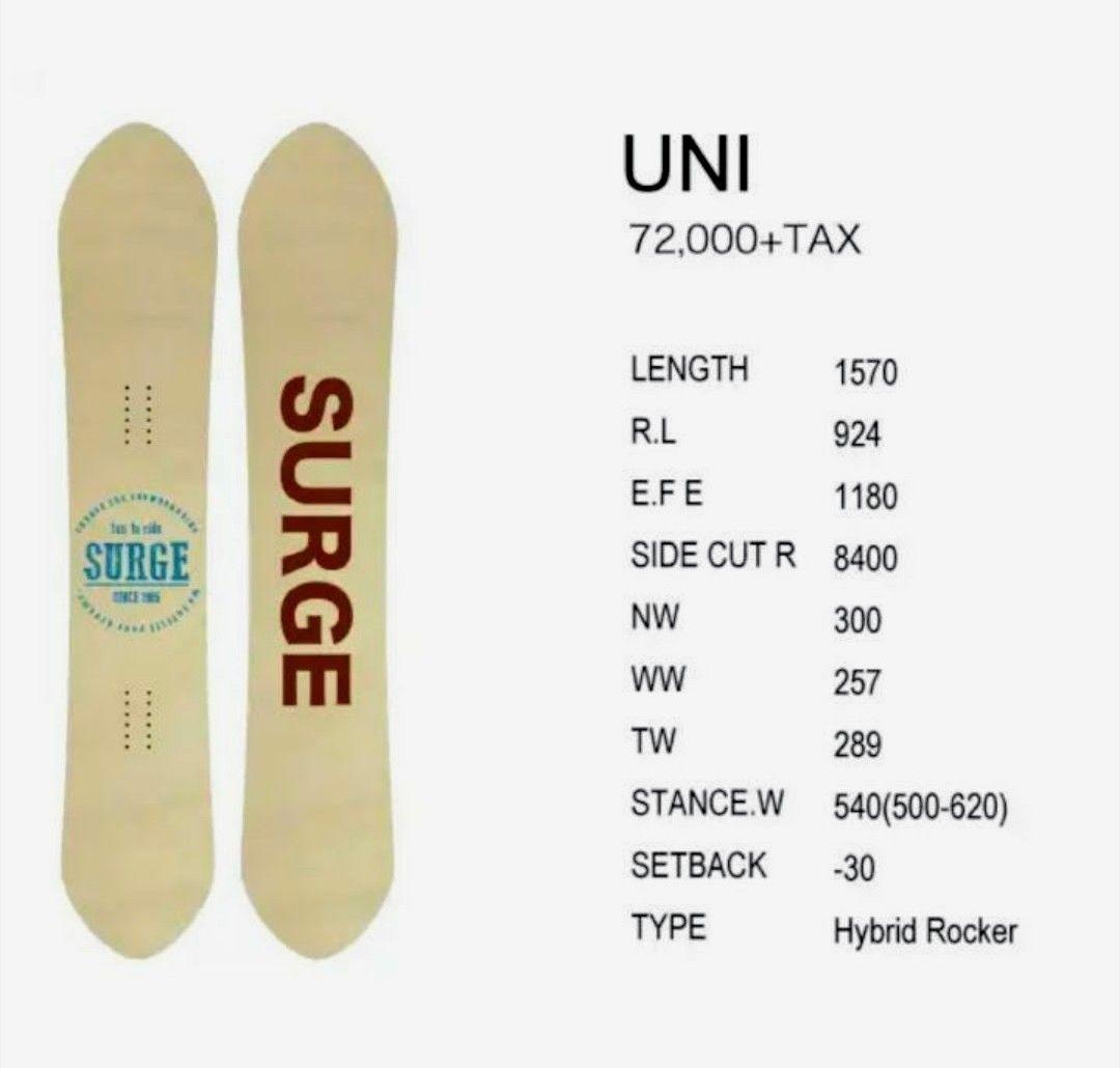 SURGE スノーボード 2015年モデル