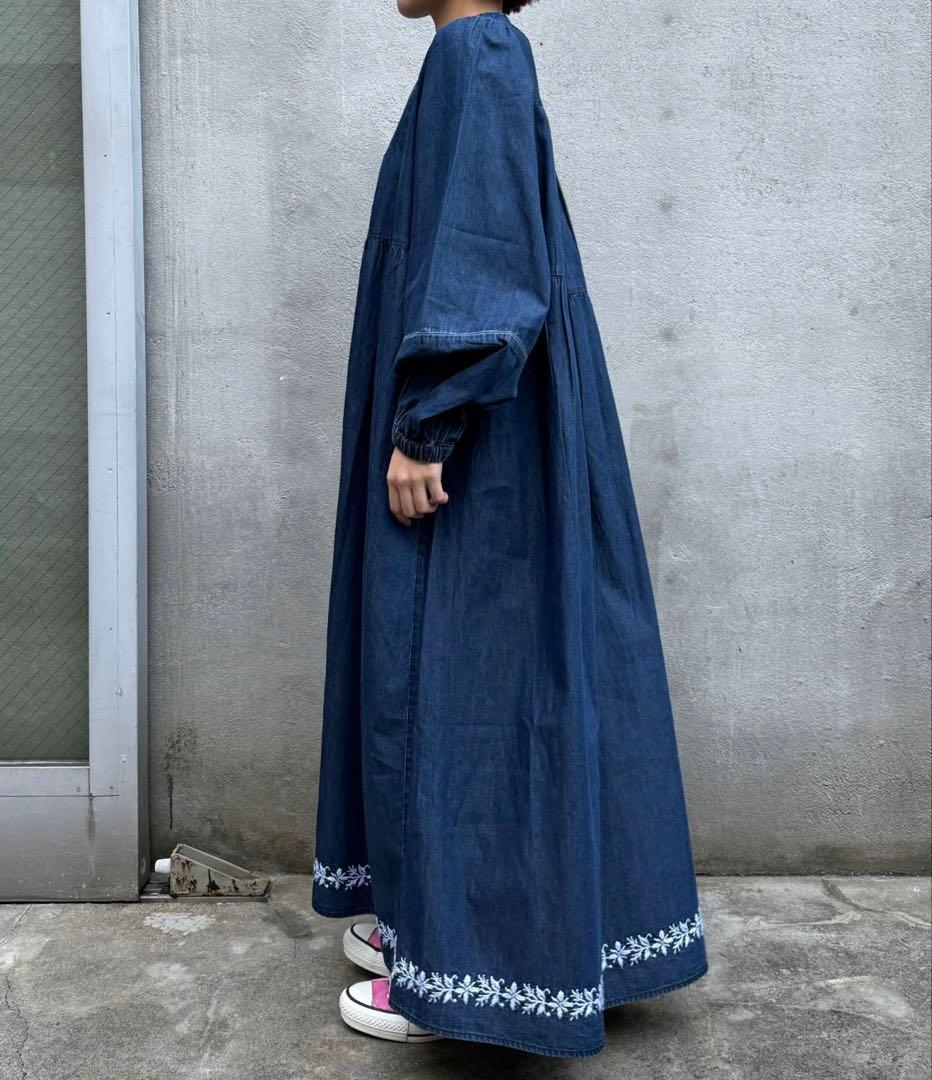 INDIAベストセットデニム刺繍ワンピース
