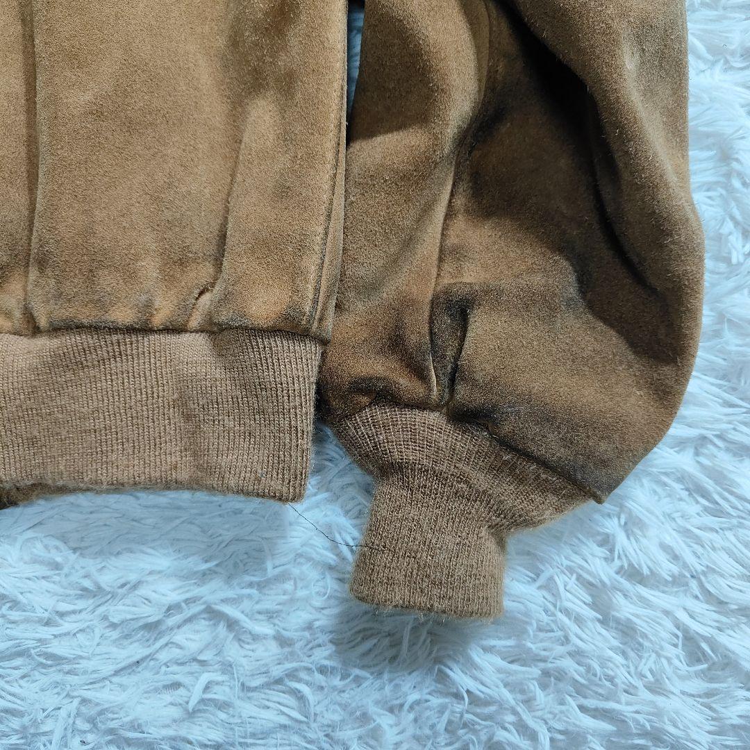 70-80s茶タグ★Schott スウェード ブルゾン 42 ブラウン USA製