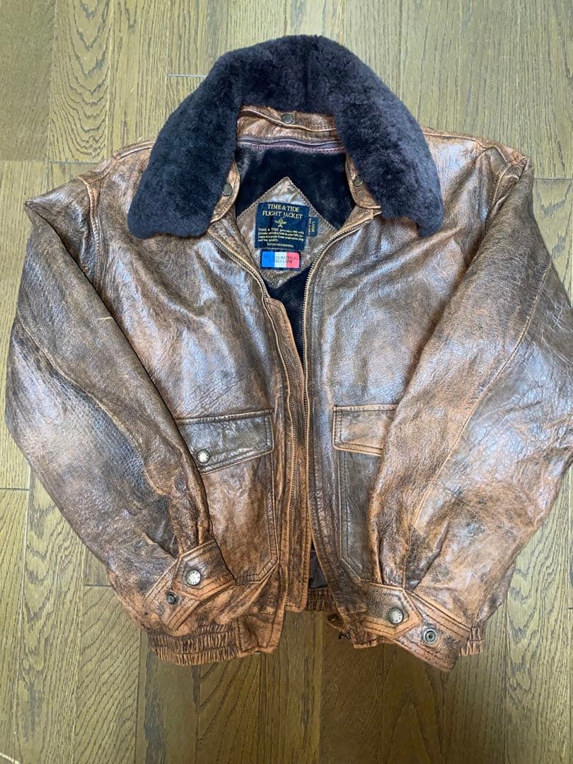 s*a様 vintage 羊革 G-1 レザーフライトジャケット ライナー付 L