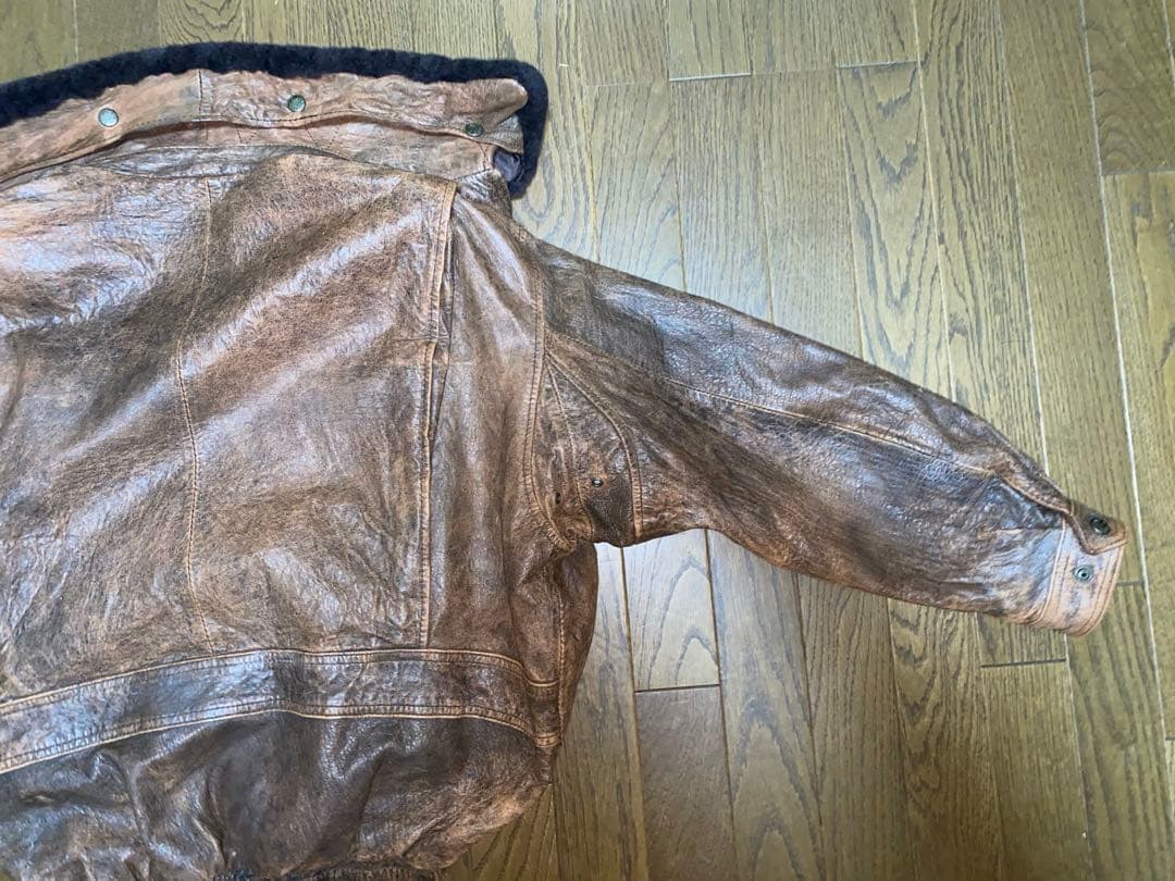 s*a様 vintage 羊革 G-1 レザーフライトジャケット ライナー付 L