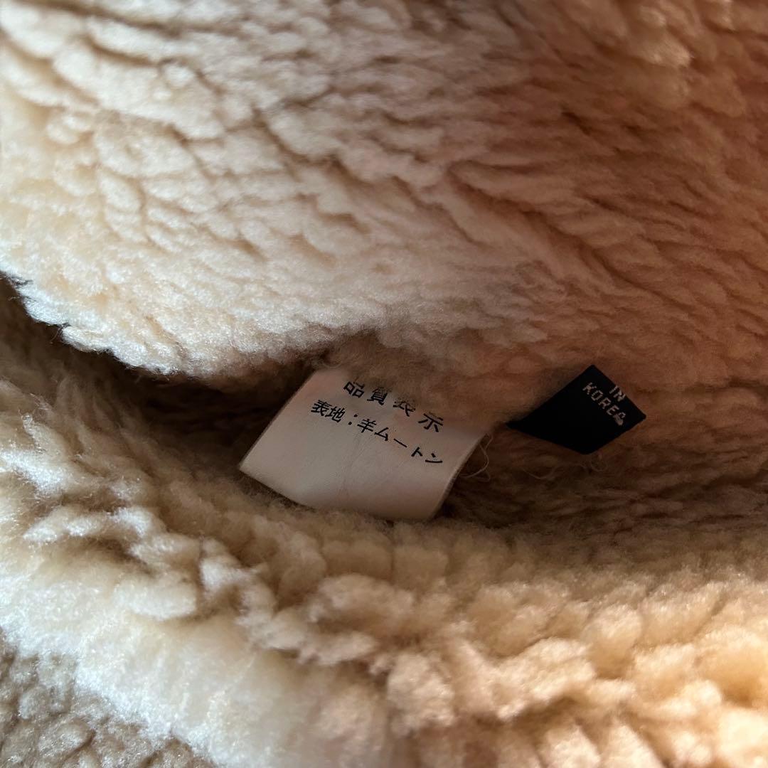 【良品】ハラジュクマザー　フライトジャケット　B-3　リアルムートン　Lサイズ